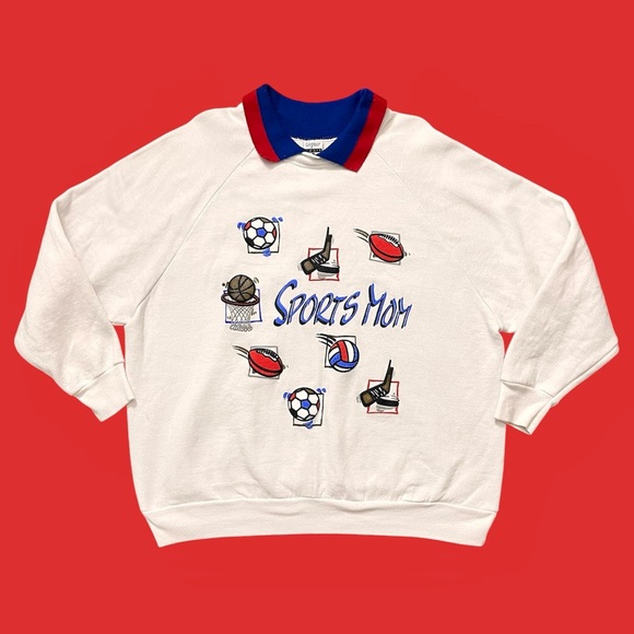 Gopher Sport Vintage Sweatshirt Sports Mom Contrast Collar 2X 1X XL - Picture 1 of 5